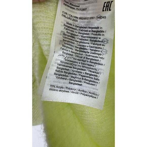 Vero Moda Women Le Fille Seafoam Green Knit Short Puff Sleeve Sweater Size M NWT - Picture 9 of 10